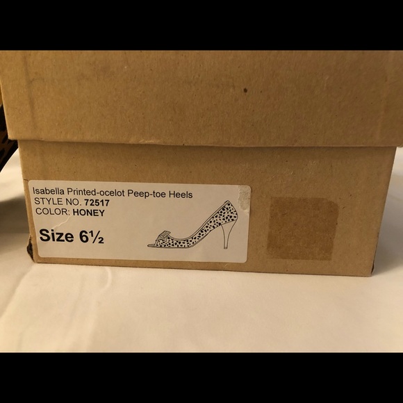 J Crew Isabella 6 1/2 Ocelot Leopard Peep-toe Pony Heels - Picture 11 of 14